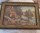 Vintage Jewelry Box Intricate Carving Manor House Top 1920s Victorian Decor
