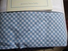 Pottery Barn Baby Blue Gingham Check Crib Skirt Tailored Dust Ruffle Nursery Nwt