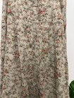 Vintage Ralph Lauren Button Front Maxi Skirt Cottage Rose Romantic Country