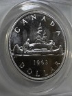 1963 Canada  1 Silver Coin Proof Like Graded Ms 68 Cameo By Anacs
