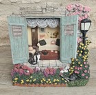 Vintage Cottage Window Wall Box  Resin Ornament 3d Window 16cm X 16 5cm 