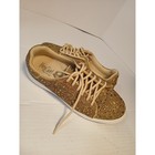 Bedazzle By Corkys Gold Rhinestone Lace Up Sneakers Women s Size 9