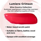 Jacquard Lumiere 8oz Fabric Paint Crimson Metallic For Fabric Paper Wood