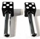 Door Lock Knobs Black Dice Screw On Inside Threaded 10-32 Plastic Up 70042
