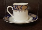 Set Of 2 Vintage Marumi Espresso demitasse Gold Gilded Cup   Saucers Japan