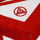 Masonic Royal Arch Member Ram Apron Made Of Lambskin With Red Fringe