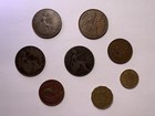 Collection Of Eight Vintage Coins From Great Britain  England
