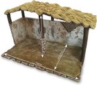 Christmas Nativity Stable  Hand Painted Polyresin Nativity Scene Shed  6  Tall 