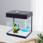 1 5 Gallon Aquarium Kit Fish Tank 5v Black Low Noise Bedroom Desktop Fish Tank