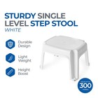 Gracious Living 9 5-inch Plastic 1 Step Portable Home   Kitchen Stool  White