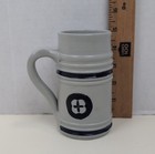 Vintage Williamsburg Pottery Salt Glaze Stoneware Beer Stein Mug Gray Cobalt