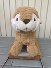 Vintage Trudi Italy Rocking Plush Rabbit - Mid Century Nursery Rocker Child Toy