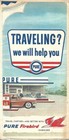 1962 Pure Oil Road Map Iowa Sioux City Cedar Rapids Davenport Des Moines