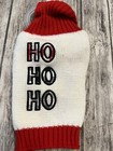 Pet Central Winter Dog Knitted Sweater  Size Xs  Red Beige With Ho Ho Ho Santa