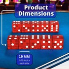 10 Pack 19mm D6 Dice Set For Casino  Craps   Table Games - Red