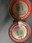 Quaker State Super Blend Motor Oil Vintage Metal Cans Full 1-quart Lot Of 2