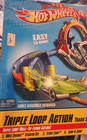 New Hot Wheels Wall Track Triple Loop Action Race Set W  3 Cars Die Cast Road