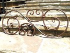 Large Scrolled Iron Pediment  Door Topper  Medallion Valance