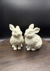 Rare Collectible Kr  mer Bunny Salt And Pepper Shaker Ceramic Bunnies Vintage Set