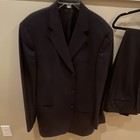 Brooks Brothers 346 Men s Dark Navy Stretch Wool 2-piece Suit 43m  36l 3-button