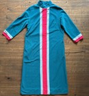 Vintage Vanity Fair Long Velour Robe Womens 12 Housecoat Fleece Velvety Striped