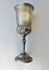 Sterling Silver Jewish Kiddush Cup With Plate