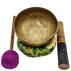 Vintage Handmade Hammered Antique Yoga Singing Bowl Tibetan Mallet Sound Healing