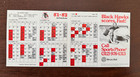 1981-82 Chicago Blackhawks - Pocket Schedule   Calendar - Nhl Hockey - Flat