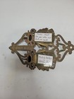 Antique 1867 Cast Brass Double Urn Wall Match Holder Safe Striker