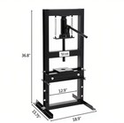 Hydraulic Shop Press 6 T W  Press Plates H-frame Benchtop Press Stand Black