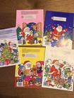 Nos Christmas Coloring Books Set Of 5 1980s Not Colored In Vintage