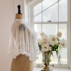 Victorian Tulle Lace Capelet Antique Bridal Cape