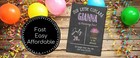 Girls Birthday Invitation Printable Personalized  Invitation Digital Chalkboard 