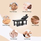 Adjust Black Massage Table Facial Bed Salon Beauty Spa Tattoo Chair With Storage