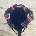 New Wonder Nation Aztec Rash Guard 1 Pc Girl   s Long Sleeve Upf 50  Xl  14-16 