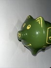 John Deere Ceramic Piggy Bank Stoneware Smiling Pig Green Yellow Authentic Logo
