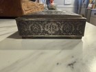 Antique Persian Hinged Engraved Silver Box - Hallmarked