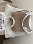 Coach Women s Beige Shoulder Bag Horse   Carriage Logo Gold Hardware W  Dust Bag