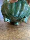 Vintage Majolica 6 Frog Bowl W 3 Frog Feet Footed Planter Pot