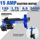 Electric Log Splitter With Stand 6 5 Ton Wood Splitting Machine 15 Amp Motor
