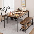 Dining Table Set For 4 With Chairs And Bench Kitchen Table Set For Dining Room