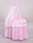 Doll s Bed Moses Basket For Dolls With Canopy Laura Pink