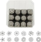 12 Pieces Metal Stamping Tool Set 1 8    1 4   3mm   Steel Flower Set Leather S   