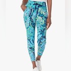 Lilly Pulitzer Island Mid Rise Jogger Low Tide Navy Catty Personality Size Xl
