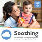 Nuby Vibe-eez Vibrating Teether - Battery Powered - Textured Surface And Easy