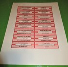 Juke Box Title Strips For 100 Selections  50 Strips For 45 Rpm Records  4 Colors