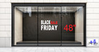 Business Window Vinyl Decal Retail Store  black Friday Sale Waterproof Sign