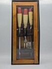 Teton Grill Co  3 Piece Heritage Carving Unused Tool Set With Storage Wood Case 