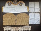 Vintage Handmade Tatting Tatted Lace Doily Lot Of 6 - Gorgeous Detailed Work 