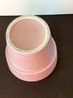 Vintage Small Pink Ringed Ceramic Planter Pot 4 5 8    H Ribbed